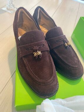 Sam Edelman Dark Brown Suede Tassel Loafers